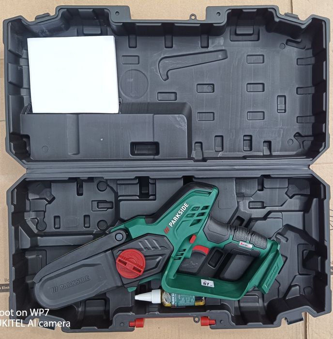 Parkside mini drujba electrica pe baterie 20V 2A 4A 8A ferastrau lant