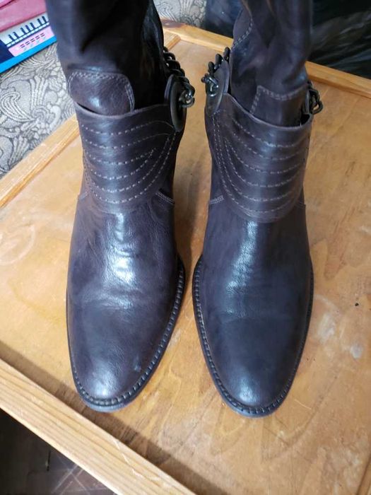 Gi Anni ботуши от дебела естествена телешка кожа