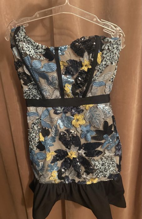 Къса синя рокля Bella Barnett