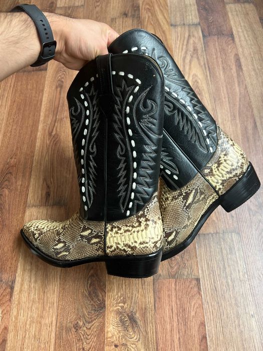 Нови Ботуши от ЕСТЕСТВЕНА ЗМИЙСКА кожа 45 номер