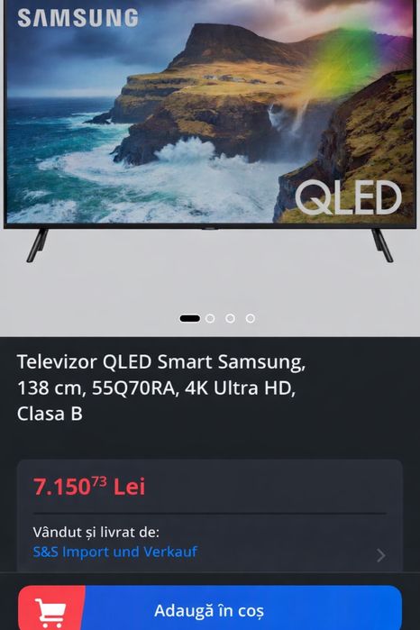 Televizor Samsung Qled 55 VA Q70RAT 120hz Full Array local dimming