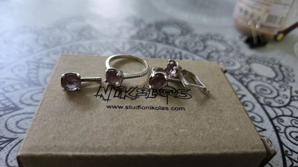 Сребърни бижута от Николас със султанит. Наличен е пръстенът!