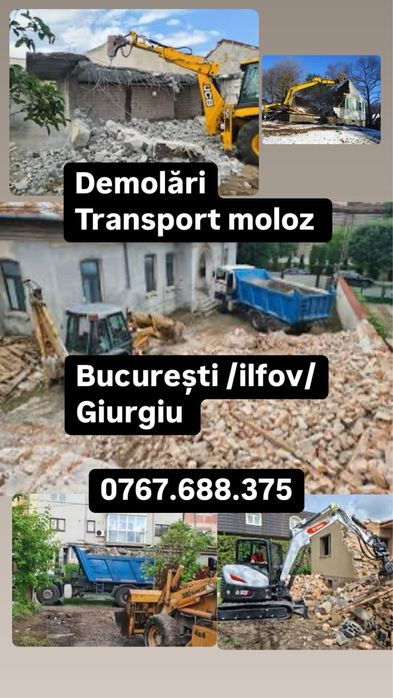 Demolari/excavari/transport moloz/gunoi/excavator/buldoexcavator/