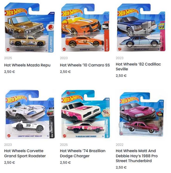 Метални колички Hot Wheels Mainline