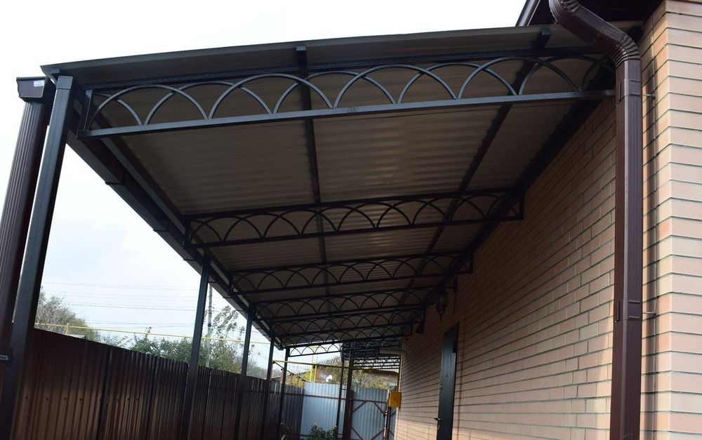 Навес, Козырёк. Решетки, Перила