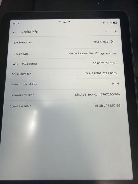 Kindle paperwhite 12th gen 7” jade 16gb noua sigilata