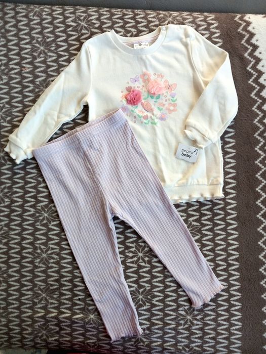 Set nou  2 piese fetita 86/92