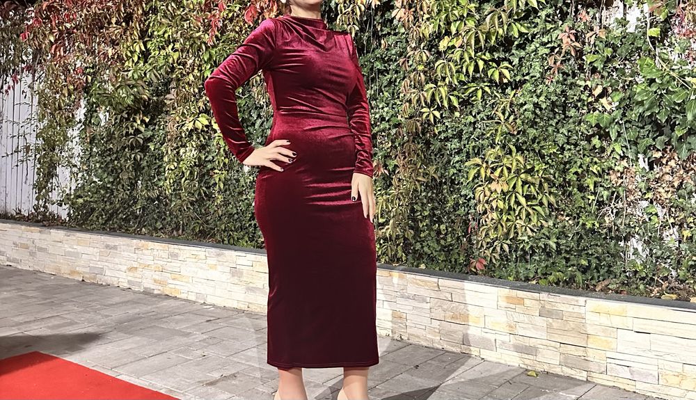 Rochie de seara catifea