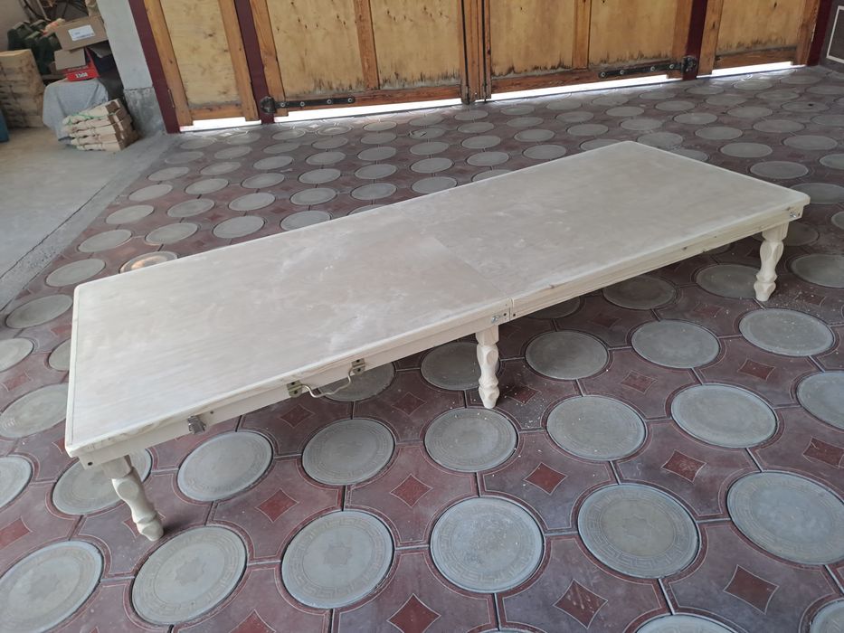 Жер столдар. Қазакша стол. Домалақ стол. Чемодан стол.