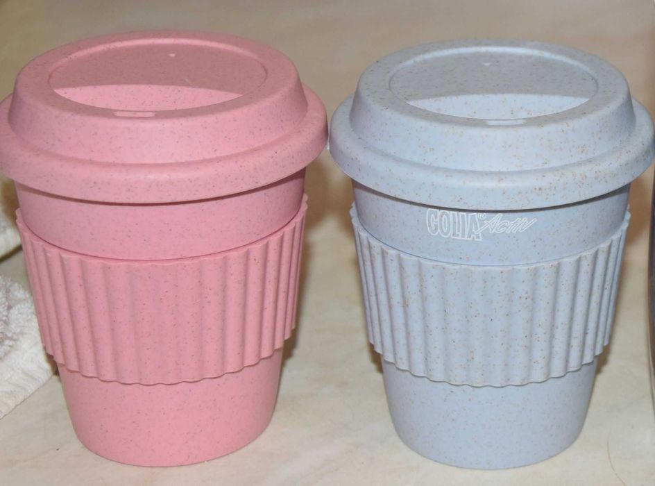 ЛОТ от 2 бр. бамбукови еко чаши за 10 лева