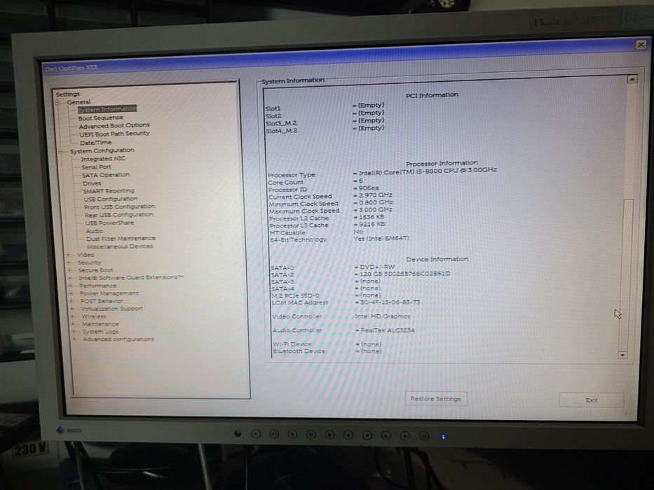 PC SFF Dell Optiplex XE3 i5-8500 16 GB DDR4 120GB SSD Sata3 Stare Buna