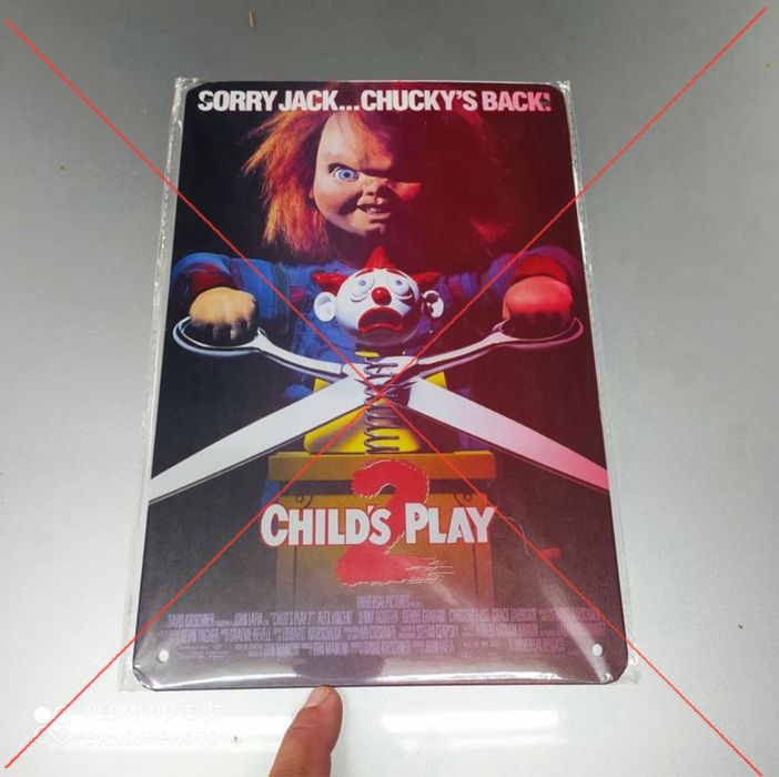 Метална Табела-Детска Игра Чъки,ТО Стивън Кинг