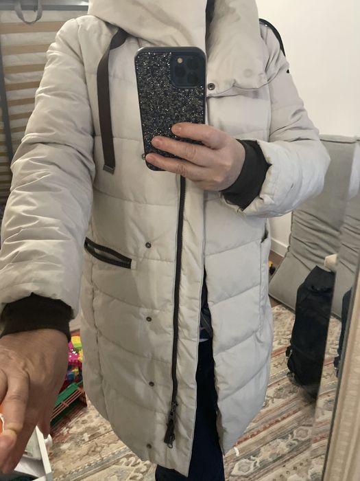 Женская зимняя куртка 50 размер, тёплая, б/у