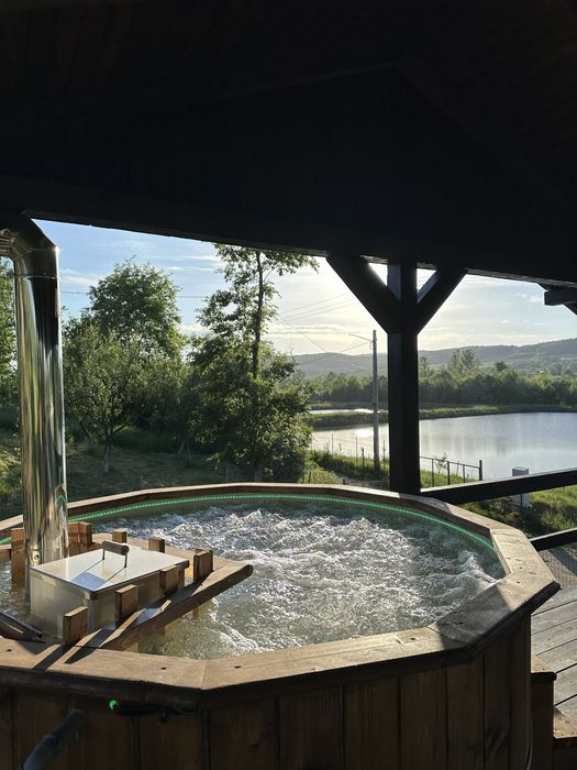 Cabana AgroPiscicola de inchiriat FACTURA /Ciubar cu jacuzzi/Ponton