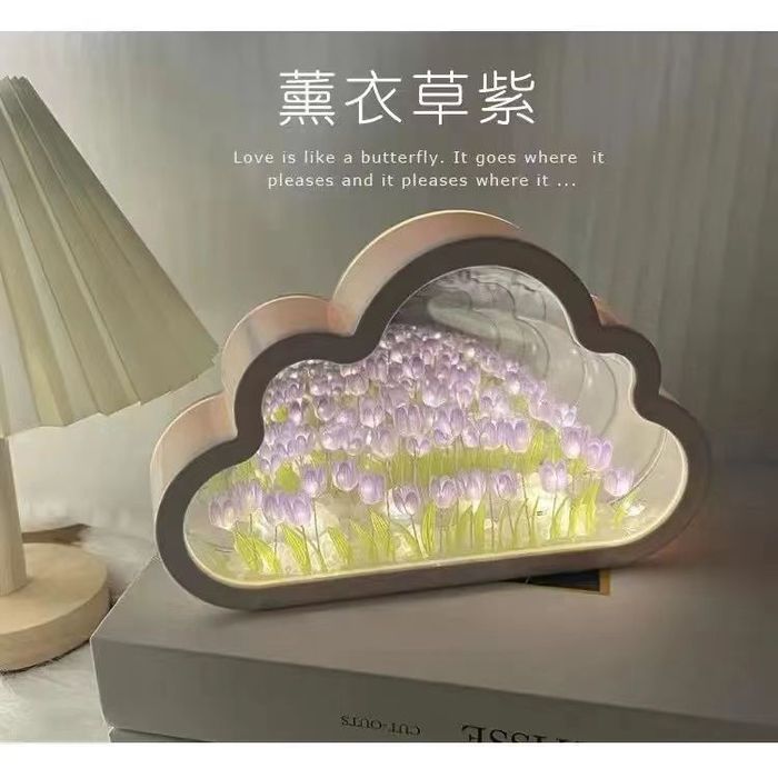 Зеркало- светильник. Цвет фиолетовый