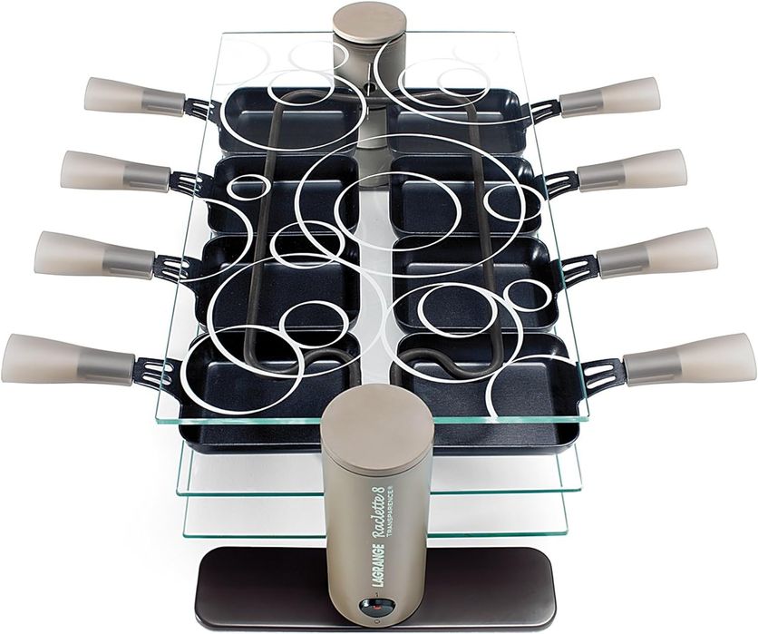 Aparat grill pentru raclette Lagrange cu sticla transparenta