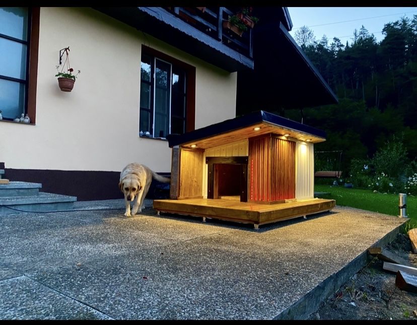 Căsuță de lux pentru câini - cu încălzire și iluminare smart