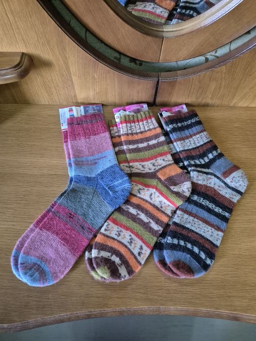 Шерстяные носки ручной вязки 37-38 размер