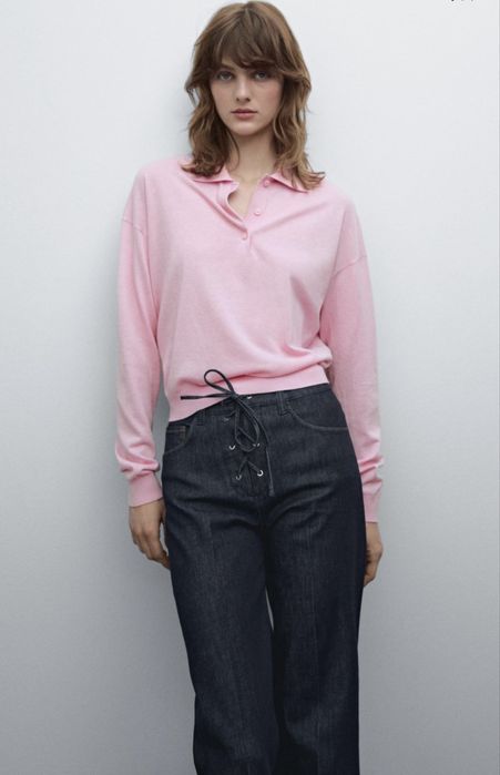 Pulover polo Massimo Dutti