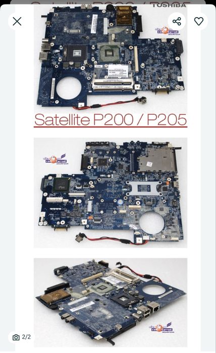 Placa de baza Toshiba Satellite Pro P200 P205 Israe LA-3711P Nvidia