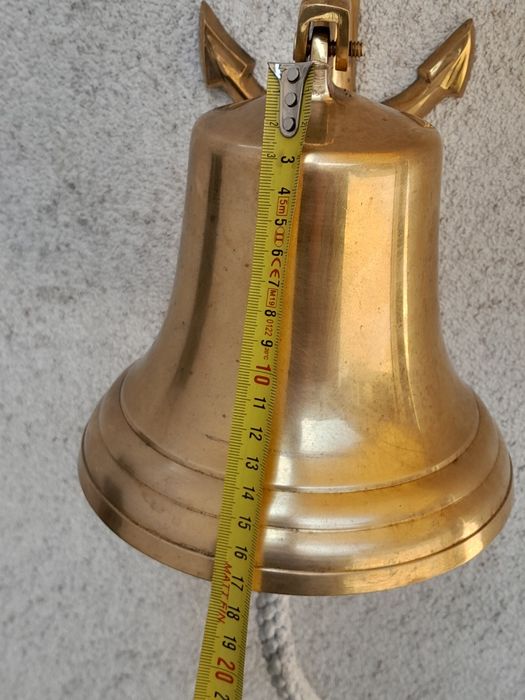 Clopot  mare cu ancora din alamă.
