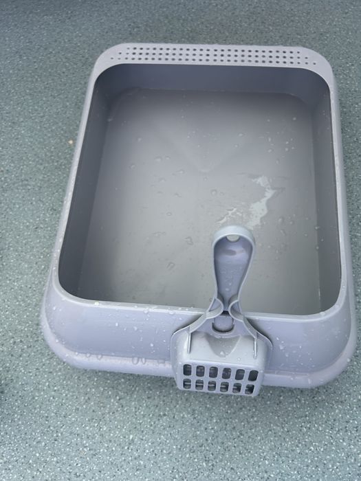 Лоток с совком серый