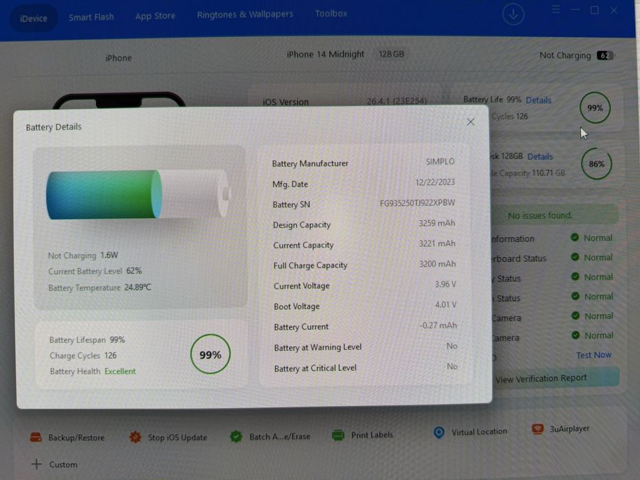 iPhone 14 Midnight - Ideal pentru piese