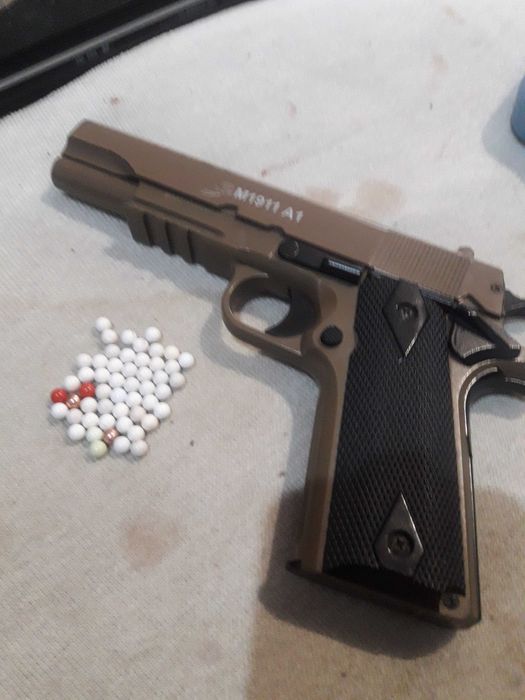 Метален Еърсофт пистолет Colt M1911 A1 , 0,6 джаула