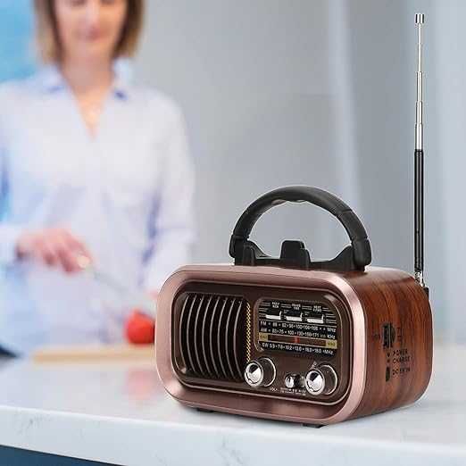 Ретро радио Golon RX-BT628S, Соларен панел, Bluetooth, MP3