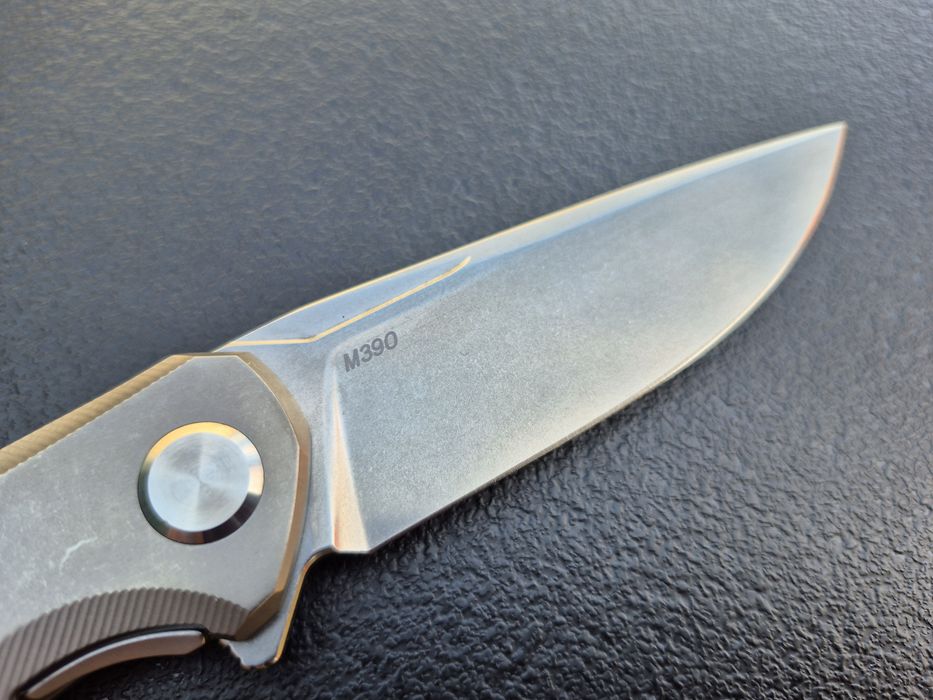Сгъваем нож SHIROGOROV модел 2025г,стомана М390,титаниева дръжка,SH203
