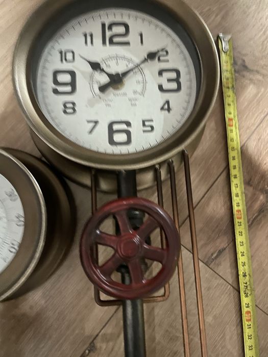 ceas  mare  decorativ  cu termometru