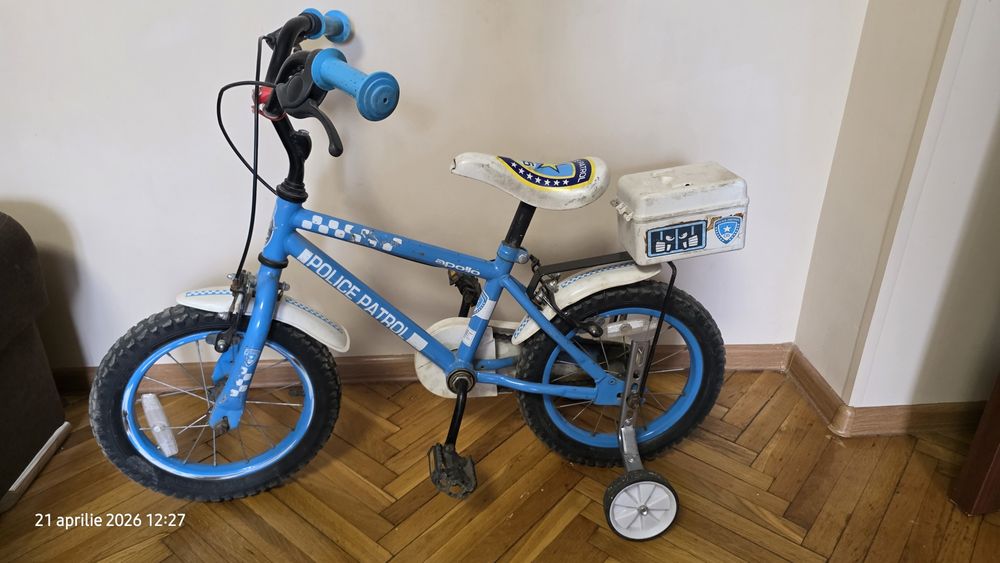 Bicicleta copii cu roti ajutatoare