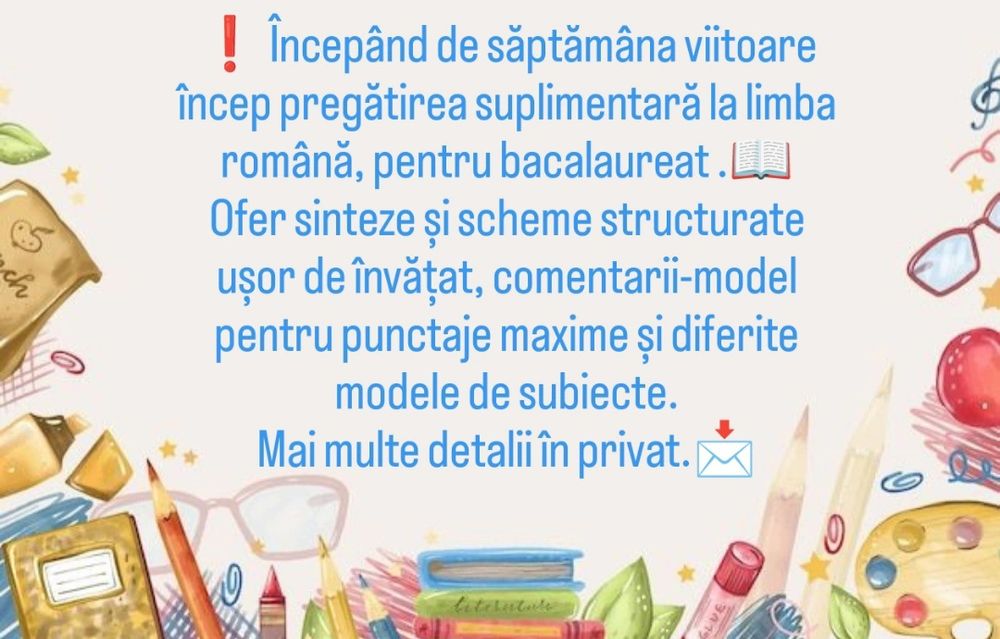 Meditații Română (bac) și Engleză