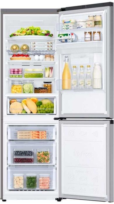 Нов инверторен комбиниран хладилник с фризер Samsung RL34C652CSAEG,  185 см, 341 л