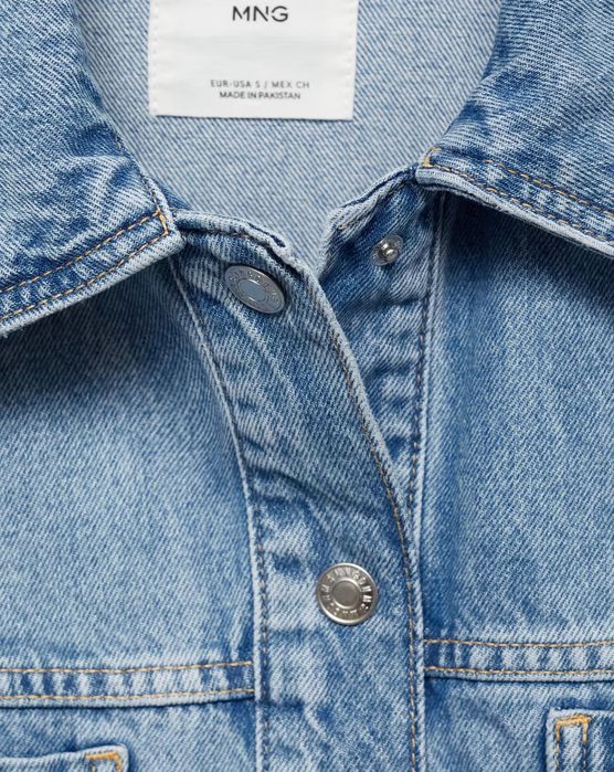 Geaca Mango din denim damă cu buzunare