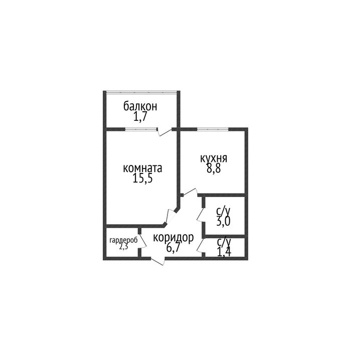 1комн. квартира в мкр.Аэропорт