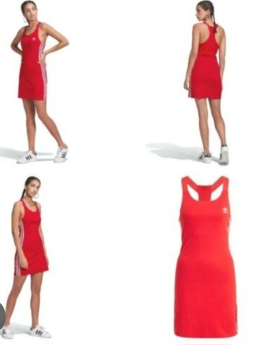 Adidas червена спортна рокля Л