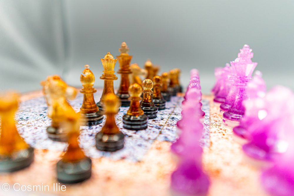 Set Șah (Piese+ Tablă) Chess Board 100%Epoxy