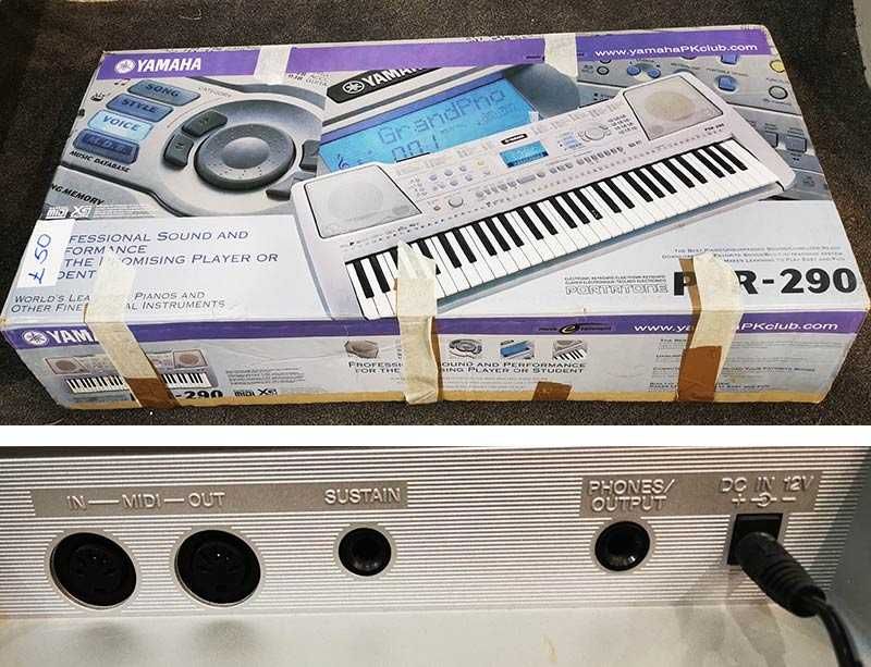 компютърна миди клавиатура YAMAHA PSR-290 синтезатор с 5 октави