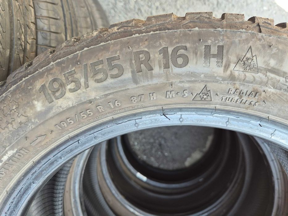 4 Anvelope M+S IARNA - 195/55/16 87H - Continental TS870 - Stare F BUNA - DOT 2021 !