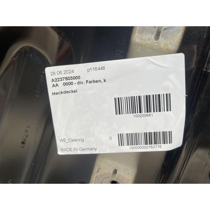 Заден капак за mercedes s-class w223 - a2237503000