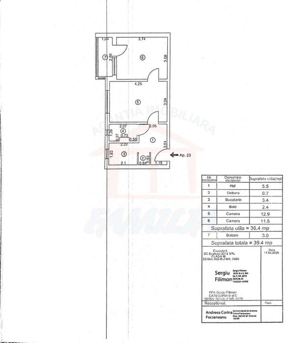 Apartament cu 2 camere de vânzare – Micro 19 |