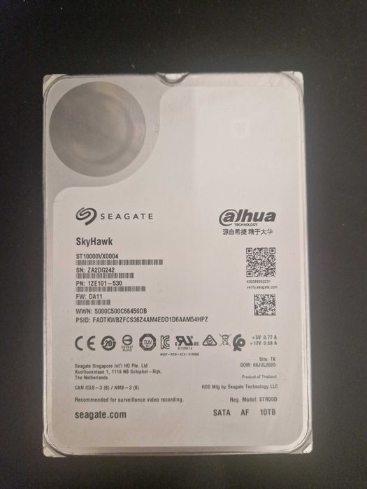 10 ТБ Жесткий диск Seagate SkyHawk