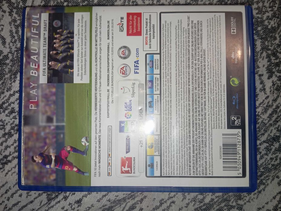 Диск за PlayStation4 fifa16