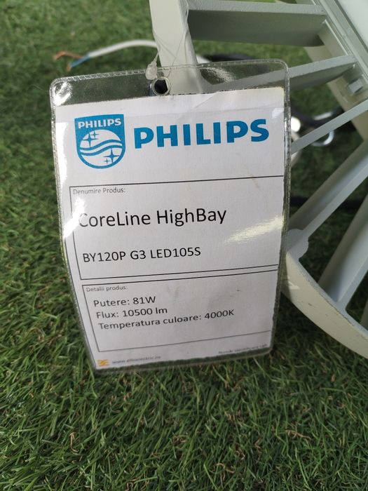 Lampa industrială profesională Philips CoreLine HighBay BY120P G3 – LED 105W, 4000K