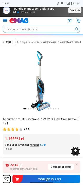 Aspirator cu spalare Bissell