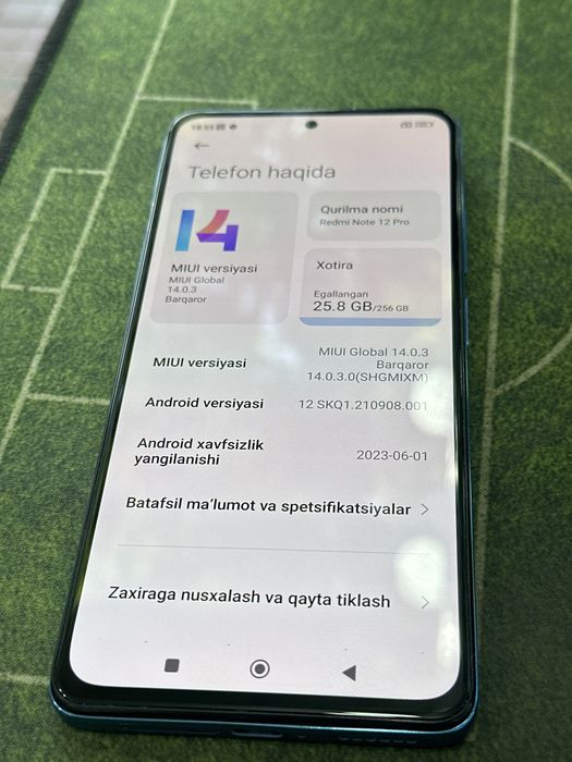 Redmi not 12 pro 8+8 256 gb full