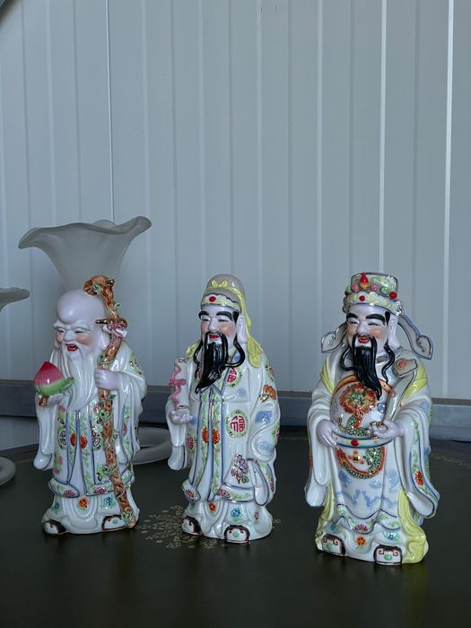 Figurine din portelan Fu, Lu si Shou