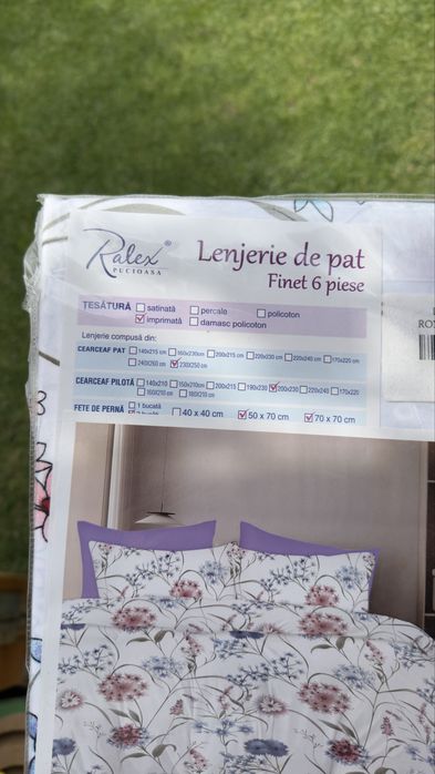 Lenjerie de pat noua - 6 piese Ralex Pucioasa