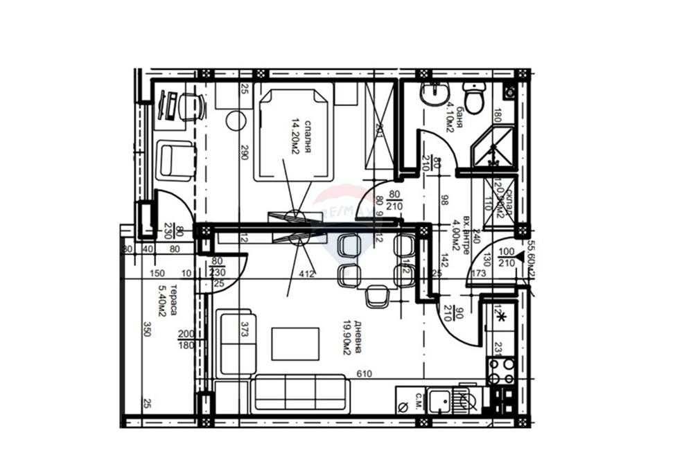 Продава се Двустаен апартамент в Пловдив, Южен - 65 кв.м за 1200 €/кв.м - Снимка #3